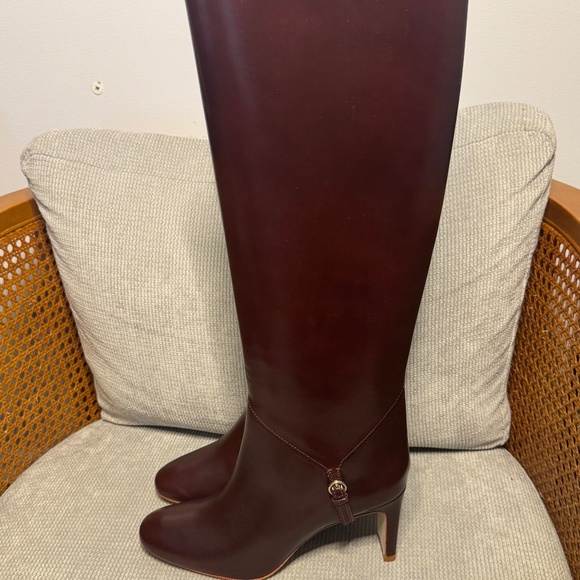 Reformation Gaelle Knee Boots in Ruby - Picture 7 of 10